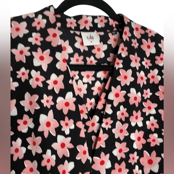 CAbi Harmony Style # 5347 Black and Pink Floral Blouse - Picture 6 of 7